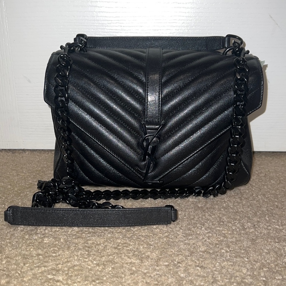 Ysl sheepskin Matelasse medium college bag